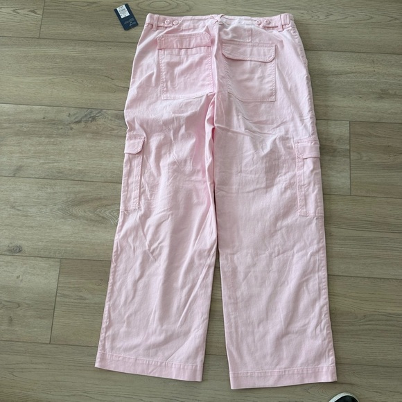 Universal Thread Cotton‎ Spandex PINK High-Rise Cargo Pants Women's 16 NEW - Picture 3 of 15